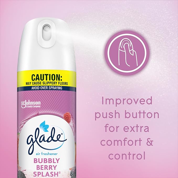 Glade Air Freshener Room Spray Bubbly Berry Splash 8.3 oz 6 Count