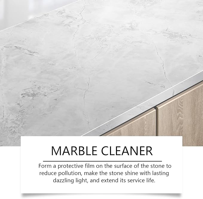 Marble Cleaner For Home Kitchen Countertops - Cleans Restores Shine &amp Protects Natural Stone Surfaces(2PCS)