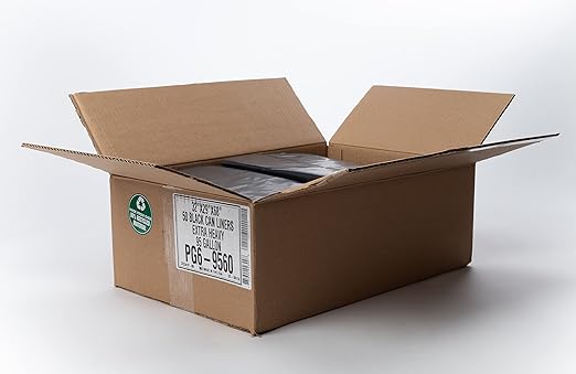 Aluf Plastics PG6-9560 Heavy Duty 95 - 96 Gallon Trash Can Liners - (Huge 50 Pack) - 2.0 MIL Thick Garbage Bags for Toter Contractors Lawn Leaf Yard Waste Commerical Kitchen Industrial Construc