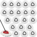 20Pack Spin Mop Replacement Heads100% Microfiber Mop Head Replacement Compatible with Triangle Spin Mop Easywring 1-Tank System Easy Cleaning Microfiber Machine Washable
