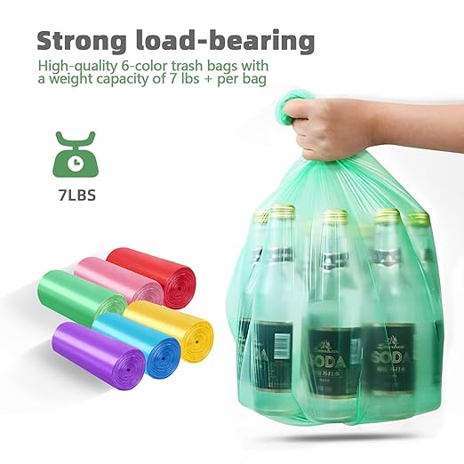 Small Trash Can 3 Pack 1.8 Gallons Bathroom Trash Can &amp Garbage Can with 6 Trash Bags Bedroom Trash Bin &amp Waste Basket for Office Bedroom Living Room Kitchen Compact Space