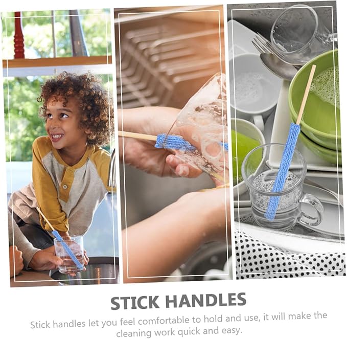 Zerodeko 36pcs Practical Glass Cup Cleaners Multi-Functional Cleaning Glass Bottle Brush Easy to Use Washing Cleaners
