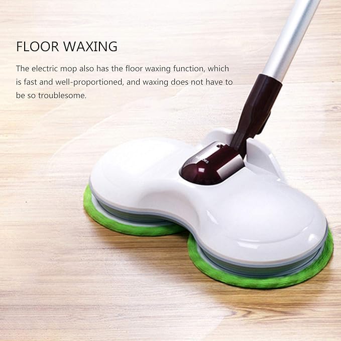 Electric Rotating Mop Cleaner Vertical Multi-Purpose All-in-One Carpet Floor Mop Electric Hand-Held Cleaner Suitable for All Types of Floors White