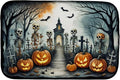 Caroline's Treasures DAC2272DDM Skeleton Spooky Halloween Dish Drying Mat Absorbent Dish Drying Mat Pad for Kitchen Counter Dish Drainer Mat for Countertop 14 x 21 Multicolor