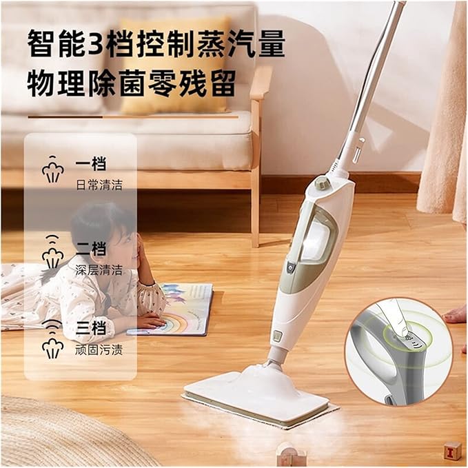 Steam Mop Cleaner 10-in-1 Laminate/Hardwood/Tiles/Carpet Kitchen - Garment - Clothes - Pet Friendly Steamer Whole House Multipurpose Use