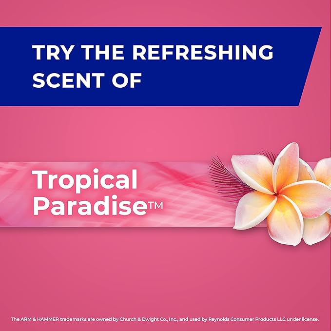 Hefty Ultra Strong Tall Kitchen Trash Bags Tropical Paradise Scent 13 Gallon 40 Count