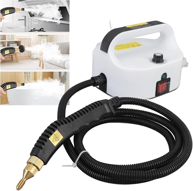 High Pressure Steam Cleaner Deep Cleaning and Grease Removal 6 Level Control Handling for Home Auto Indoor Outdoor (US Plug 110V)