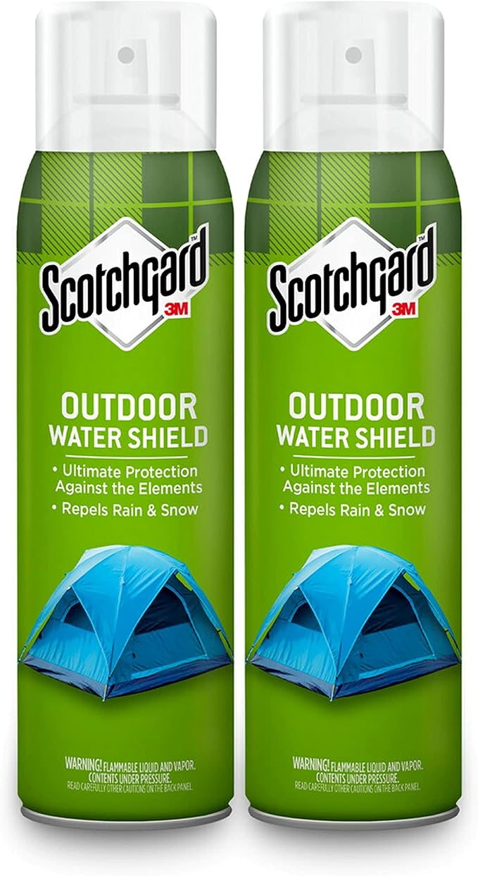 Scotchgard Sun and Water Shield Repels Water 21 Ounces (2 Cans) &amp Heavy Duty Water Shield Repels Water Ideal For Outerwear Tents Backpacks Canvas Polyester And Nylon 21 Ounces