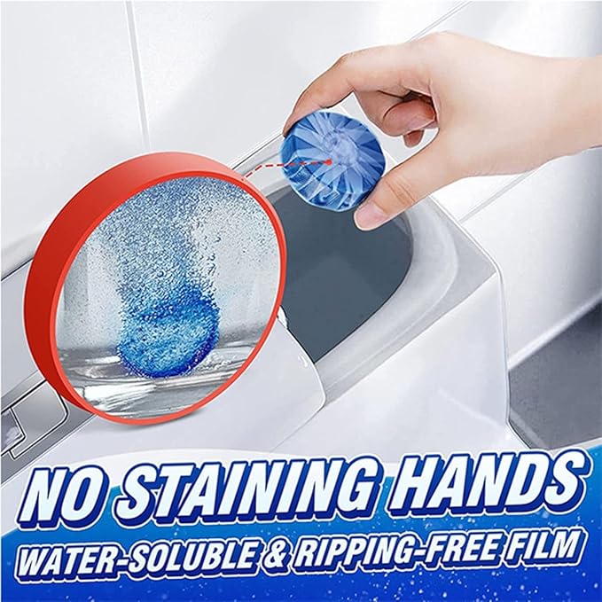 48 Pack Toilet Bowl Cleaner TabletsAutomatic Toilet Cleaner Deodorizing Fragrance Yellow Stain Remover Odor Elimination Deep Cleaning