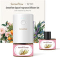SF101 Pro Plug In Air Freshener Waterless Essential Oil Diffuser Non-Toxic Aroma Diffuser Adjustable 120-Day Natural Scent Mist Covers 1000 Sq Ft- Free 30ml Black Cedar &amp Juniper