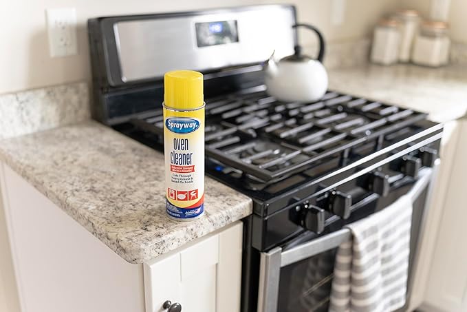 Sprayway Oven Cleaner Aerosol Spray 20oz Pack of 6 | Foaming Action Cuts Through Grease &amp Baked-On Food | No Scraping Works on Warm or Cold Ovens Grills Grates