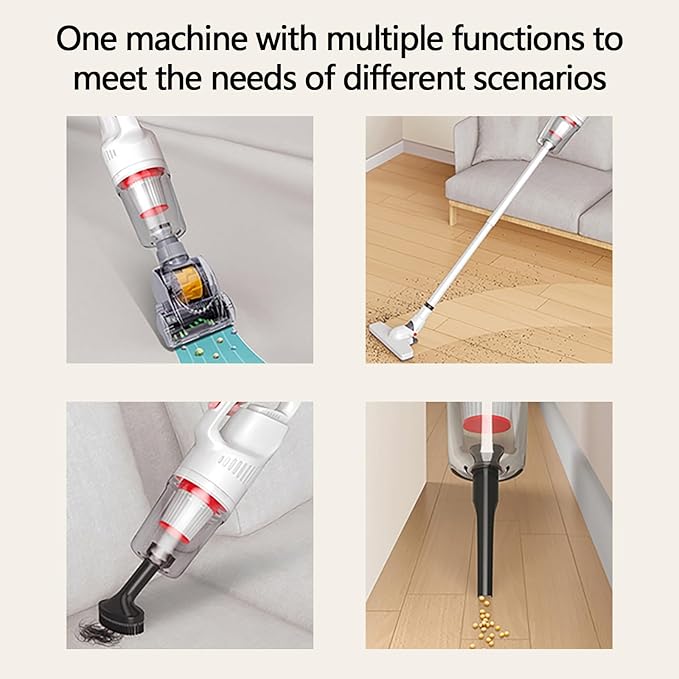 VELPEN 4-in-1 Stick Cordless Vacuum Cleaner 35Kpa 65dB Vacuum Cleaners for Home Multifunction USB Rechargeable Vacuum Cleaner for Pet Hair Hardwood Floor Cat Litter
