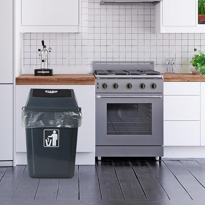 Rosebloom 18 Gallons Large Garbage Bags Large Trash Bags Gray 100 Counts