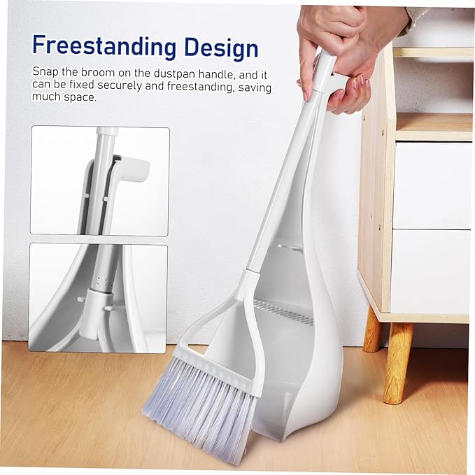 Zerodeko Mini Broom Dustpan Set Small Brush for Kitchen Apartment Cleaning Essentials
