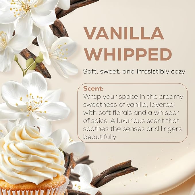 Aroma Country Whipped Vanilla Diffuser Oil - Luxury Essential Oils for Diffuser Refill &amp Air Freshener Room Spray - Long-Lasting &amp Natural Home Fragrance Vanilla Oil for Diffusers (8.5 Fl. oz