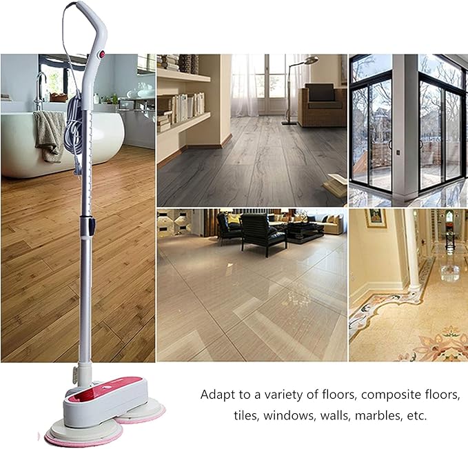 Floor Mop 1200W Power Hand-Held Vertical Floor Steam Cleaner for Floors Carpets Laminates Convenient Detachable Hand-Held Steam Cleaner White