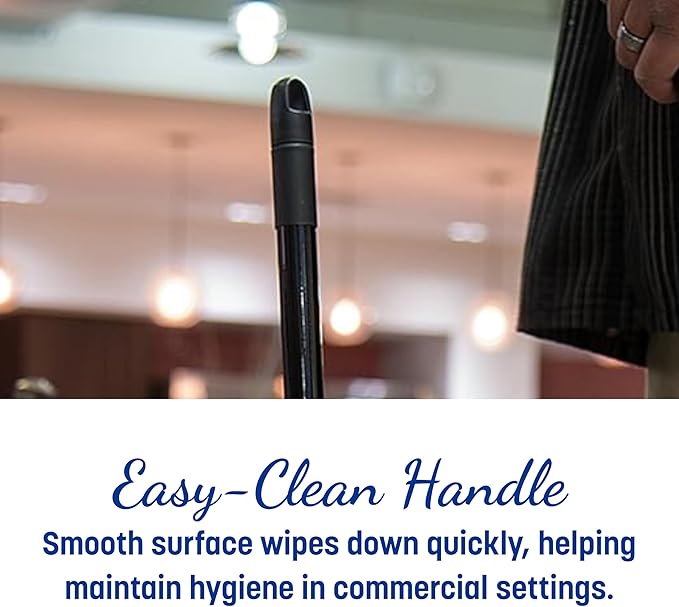 Carlisle FoodService Products Duo-Pan Upright Dust Pan with Serrated Yoke for Home Restaurants Kitchen Lobby And Office Plastic 30 Inches Black