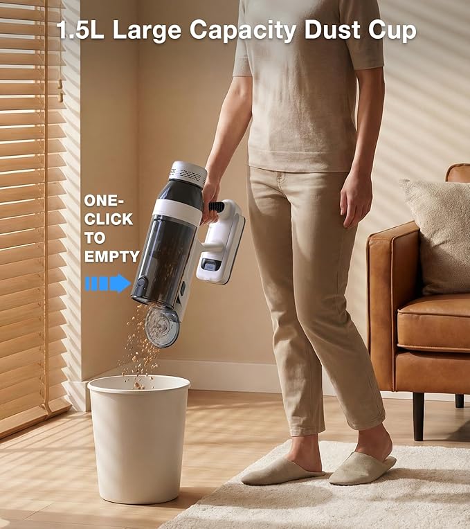 Cordless Vacuum Cleaner 55Mins Vacuum Cleaners for Home 15-in-1 Self-Standing Stick Vacuum with LED Light Anti-Tangle &amp Wall Mount Charge Lightweight Vacuum for Hard Floors Carpets Pet Hair