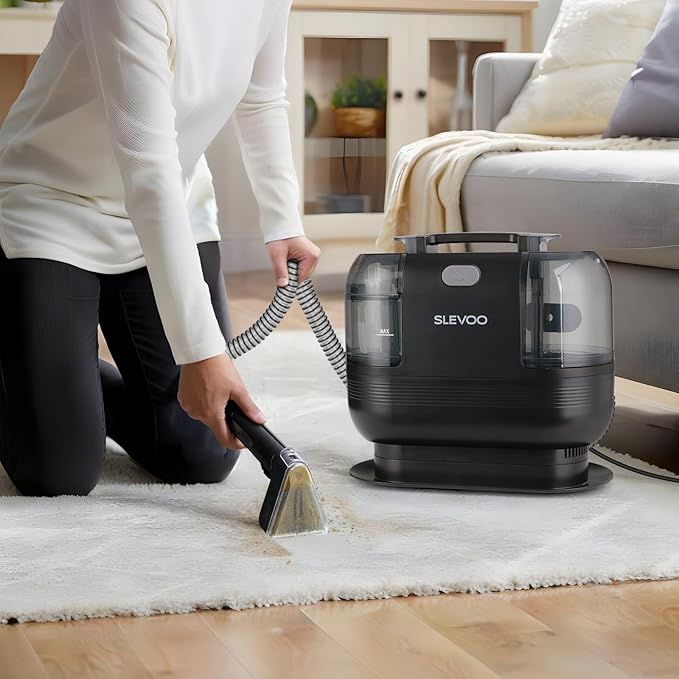 500W Powerful Carpet Cleaner Machine - 12Kpa Strong Suction Portable Upholstery Cleaner For Pet Accident Rugs Carpet And Upholstery
