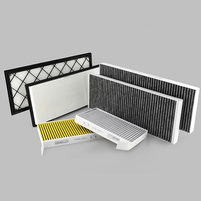 6pcs Activated Carbon Cabin Air Filter HEPA Air Intake Filter Set for Model Y 2020 2022 2023 2024 2025 2026 (Not Fit for Tesla Model Y Long Range 2021) Replace 1658375-00-A 1658376-00-A