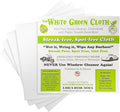 4-Pack Reusable Cleaning Cloths for Streak-Free Windows Mirrors &amp All-Purpose Use – Chemical-Free Absorbent Non-Abrasive 16 x 16 White Cleaning Rags Made in The USA