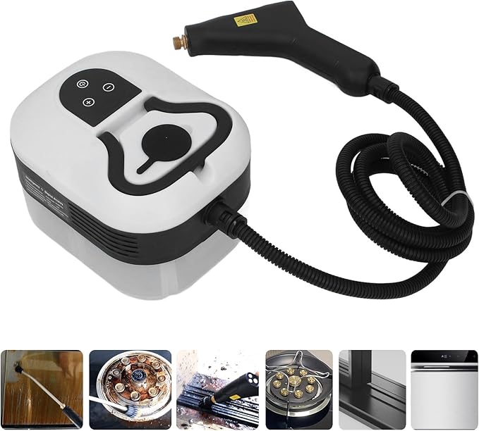 Asixxsix Steam Cleaner 6 Level Adjustable Multiple Guard Handheld Steam Cleaner 1200ml Water Handheld Steam Cleaner for Home with Power Cord for Cleaning Car Furniture Floor (US Plug 110V)