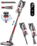 Ljuren Cordless Vacuum Cleaner Modern Stick Vacuum with 35 Mins Detachable Battery 1200ML Dust Cup 2 Adjustable Suction Modes (Peach Red)