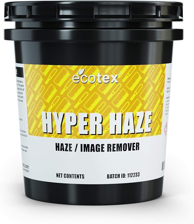 Ecotex® All Purpose Screen Printing Hyper Haze (Quart - 32oz.) - Eco Friendly Haze Remover and Degreaser Plastisol and Water Based Ink Remover - Silk Screen Cleaner for Screen Printing Screens