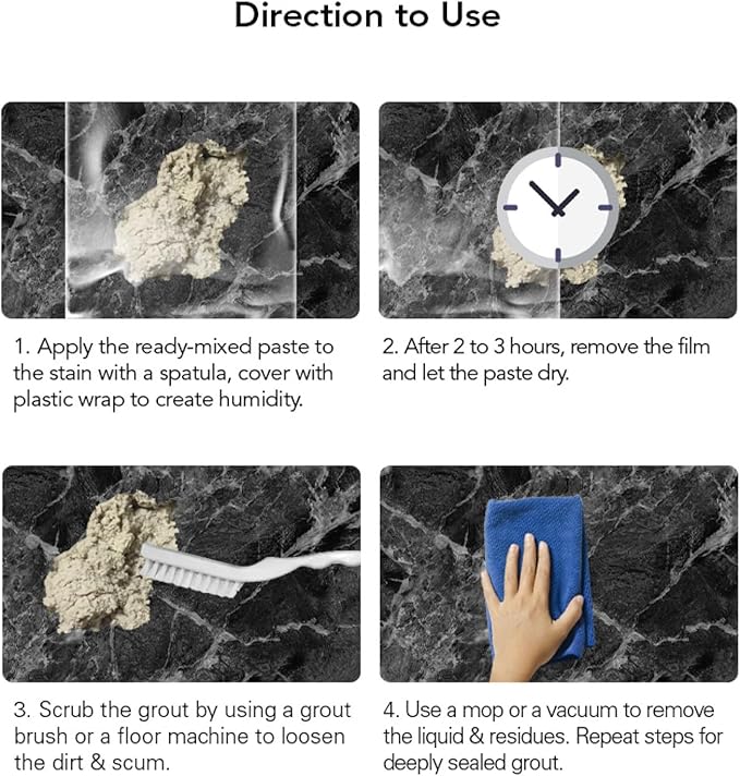 Mangia Macchia Spot &amp Stain Remover Paste for Marble Granite Travertine Limestone Quartz Non-damaging 16 oz [SET OF 2]