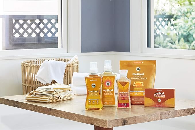 Method Fragrance Booster Ginger Mango Keeps Clothes Fresh For Up to 12 weeks 14.8 Ounces (Pack of 6)