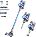 Greenote Cordless Vacuum Cleaner 21KPa Lightweight Vacuum Cleaner with Wall Mount &amp LED Brush Ultra Quiet Stick Vacuum Cleaner for Hard Floors Pet Hair