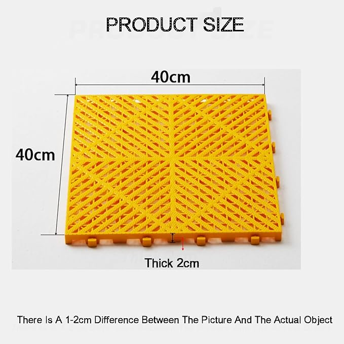 Trench Drainage GrateDrain Covers OutdoorInterlocking Floor TilesPP Modular 40x40cm Multicolor 4-30 pcs(Color425pieces)