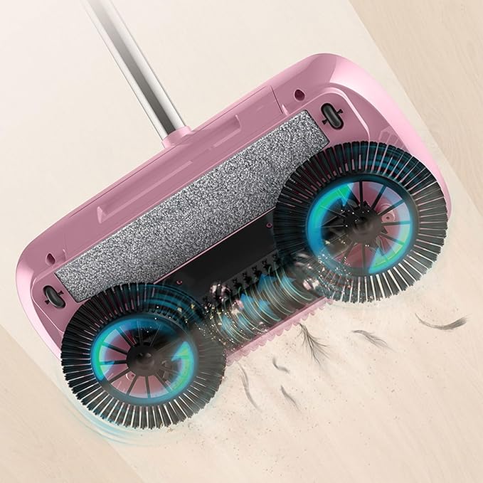 Handheld Sweeping Machine Automatic Floor Sweeper 2 in 1 Broom Dustpan Household Mopping Sweeper Portable Machine