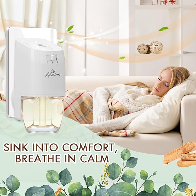 Plug In Air Freshener Refills Palo Santo Eucalyptus &amp Sage Baby Powder Scent - 12 Count 7.92 Fl Oz Fragrance for Home Bathroom Office Compatible with Air Wick &amp Glade Not Include Glad