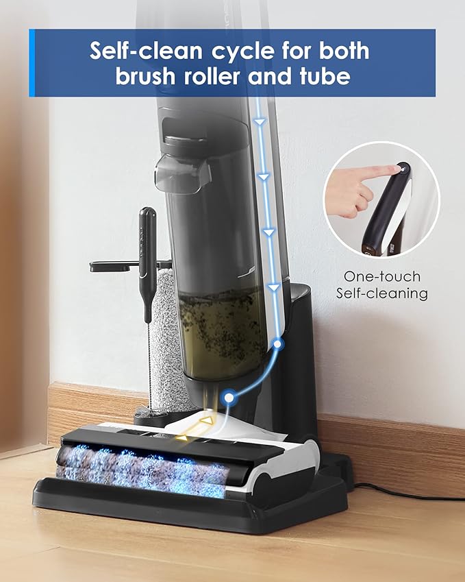 Tineco Smart Wet Dry Vacuum Cleaners Floor Cleaner Mop 2-in-1 Cordless Vacuum for Multi-Surface Lightweight and Handheld Floor ONE S5 Combo