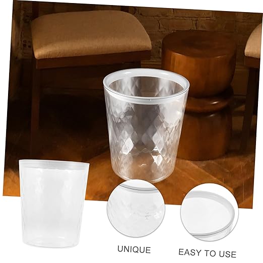 Vaguelly Trash Can Wastebasket Capacity Garbage Container for Home Bathroom Kitchen Lightweight Portable Design Easy to Identify Waste