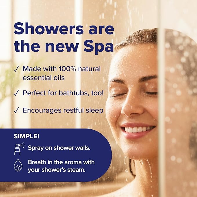 MOXE Shower Steamer Spray Essential Oils Natural Sleep Aromatherapy Made in USA (Breathe &amp Dream 4 Ounces 2 Pack)