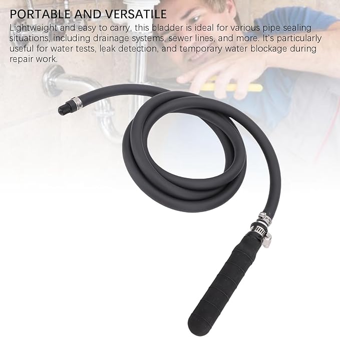 Drain Bladder with Pipe PVC Leakproof Pipe Seal Portable High Elastic Drain Unclogging Kit for Construction Sites Highway Bridges and Emergency Repairs