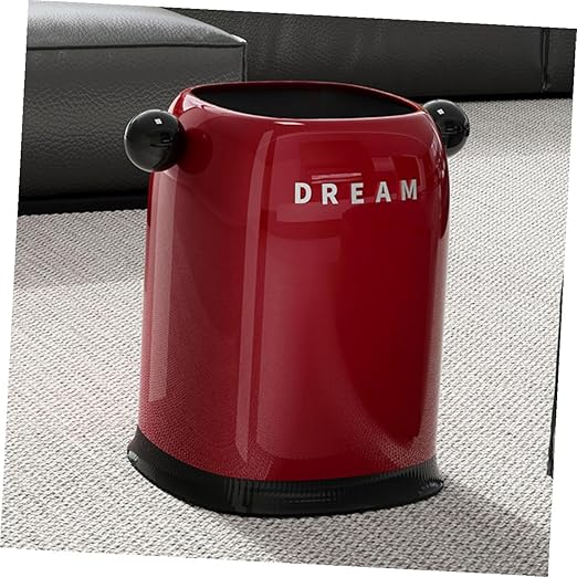 Lurrose Modern Plastic Trash Can Double Walled Wastebasket for Bathroom Kitchen Bedroom Office Thick PP Open Top Garbage Bin with Hidden Trash Bag Design Lightweight