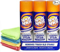 Spot Shot 18 oz Professional Carpet Stain Remover 3 Pack and 4 UBEN Microfiber 12x12 Cleaning Cloths Included