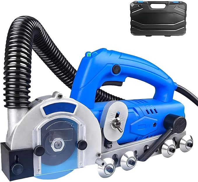 1200w Electric Grout Removal Tool - 9000rpm Tile Grout Remover Machine Portable Self-Vacuuming for Floor Projects Efficient Tile Seam Cleaning D