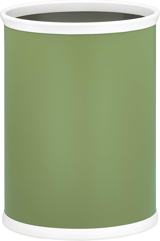 Kraftware Fun Colors Oval Waste Basket 14 Mist Green