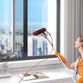 Window Cleaning Pole - Rotatable Brush Head Aluminum Material Window Brush Window Cleaning Brush Kit1200cm