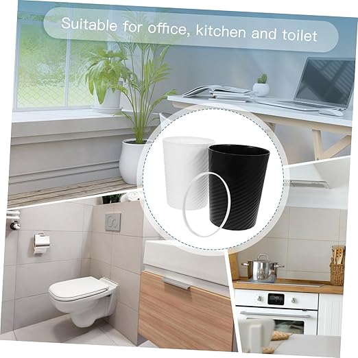 Alipis 2pcs Nordic Style Open Trash Can Small Household Wastebasket for Kitchen Bathroom Office Versatile Rubbish Bin and Easy to Use and Clean