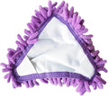 Telescopic Triangle Mop Adjustable Cleaning Household Ceiling Floor Washing Brush Tiles Walls Clean Tools Supplies(Purple Head)
