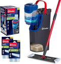 O-Cedar H2prO Flat Mop System with 2 Mop Head Refills | Quick Cleaning Tool | Clean with Clean Water | Machine Washable Reusable Microfiber Mop Pad | Safe on Wood Floors VinylTile Baseboards Walls