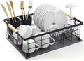 Dish Drying Rack with Stone Drying Mat Dish Drainer and Diatomaceous Earth Dish Mat Dish Drainers for Kitchen Counter with Stone Dish Mat