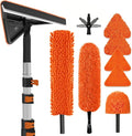 20FT Reach Duster Cleaner Kit Dusters for Cleaning with Extension Pole Baseboard &amp Wall and Window Cleaner Mop for Fan Blades High Ceiling and Cobweb