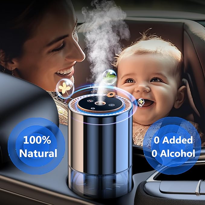 Smart Car Air Freshener150ML Natural Fragrance Car Scents Air Freshener with Star Projector300 Days Long Lasting Car Essential Oil Diffuser Automatic On/OffAroma Diffuser for Men Women