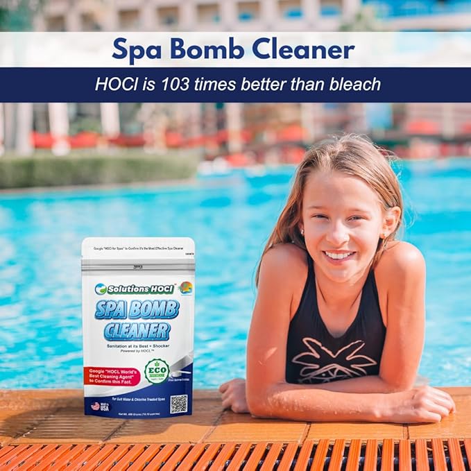 Spa Hot Tub Bathtubs &amp Whirlpools Cleaner - Spa Surface Cleaner Bomb - Super Cleans Your Spa - 400 Grams Pack SB 400G